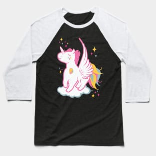 Cute Kawaii pink stars Penelope Magic Unicorn BoomBoomInk Baseball T-Shirt